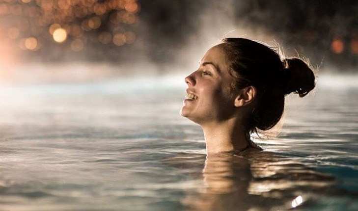 Girl taking bath