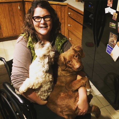 Eliz Martin with her dogs
