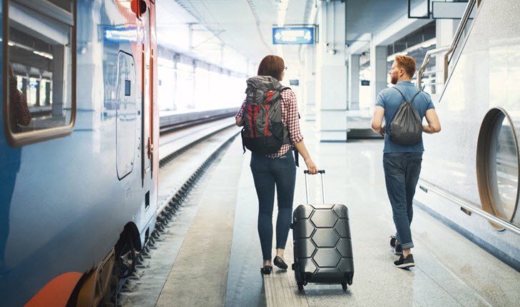 Travelling with the train