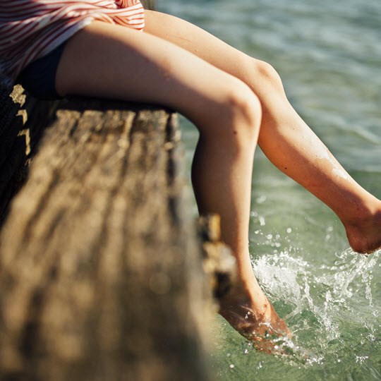 legs at water