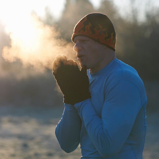 men at winter time