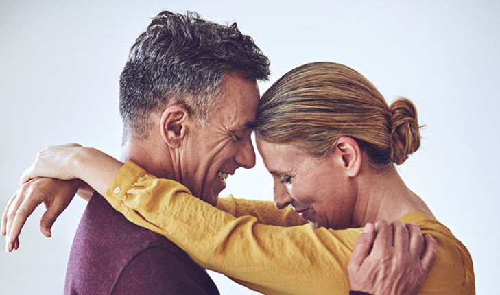 Couple hugging