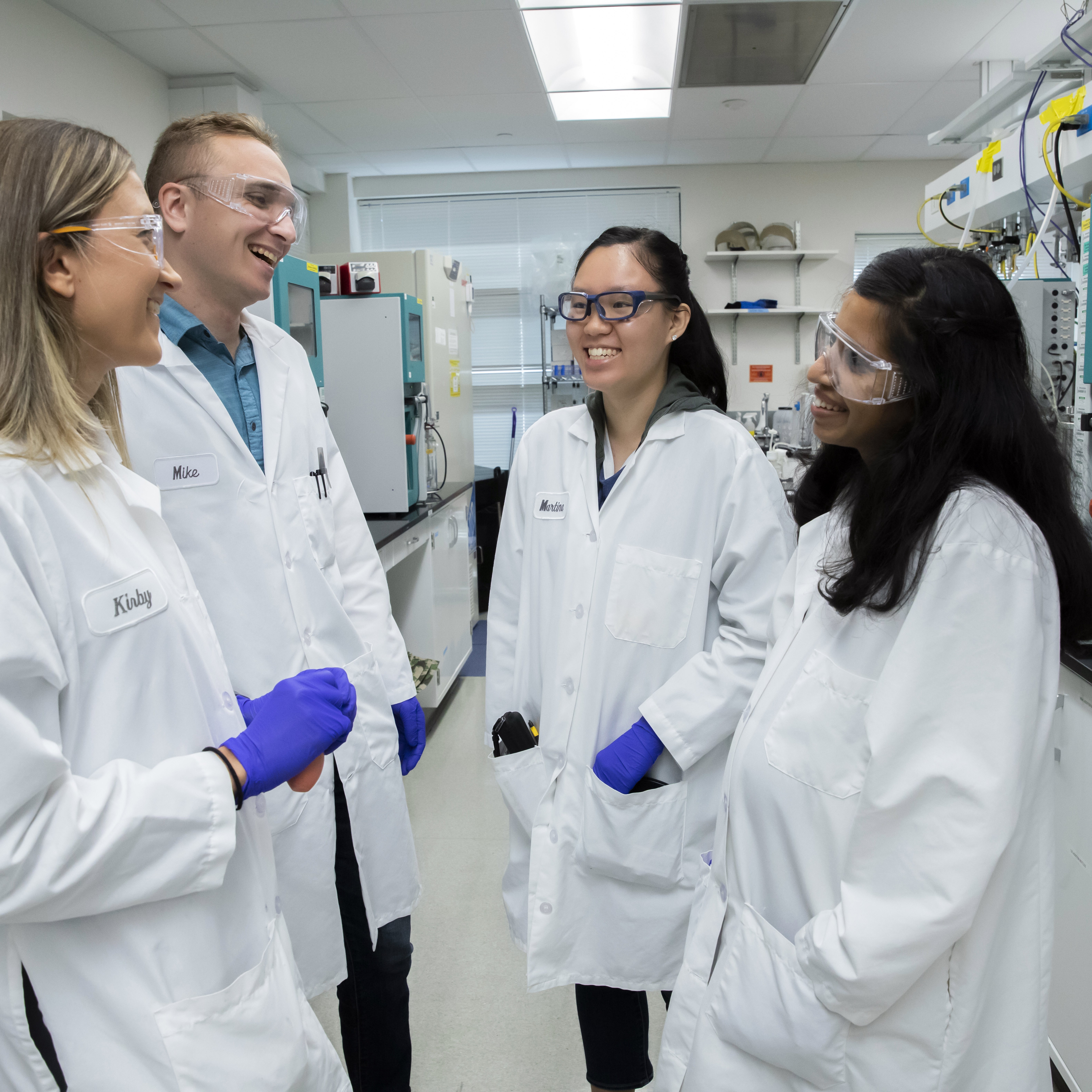 Employees in a laboratory in the USA